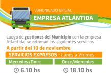 Transportes Atlántida agregó servicios expreso Mercedes – Once