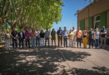 La ministra de Ambiente Daniela Vilar junto a Ustarroz, encabezaron un encuentro con intendentes en Mercedes