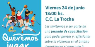 Invitan a jornada de capacitación “Queremos Jugar Libres”
