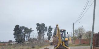 Obras de agua de red en el barrio El Triángulo