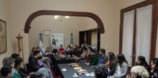 Ustarroz recibió a representantes de los Centros de Estudiantes de las escuelas mercedinas