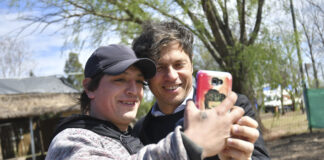 Kicillof recorrió los avances de obras de infraestructura en Leandro N. Alem
