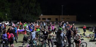 Gran bicicleteada a “la luz de la luna”