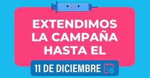 Extienden la campaña nacional de vacunación hasta el 11 de diciembre