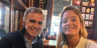 Encuentro entre Marcelo Elizondo y Noelia Ruiz, precandidata a Intendente de Mercedes