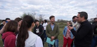 Cabandié y Ustarroz sellaron la adhesión de Mercedes al programa que fomenta las reservas municipales