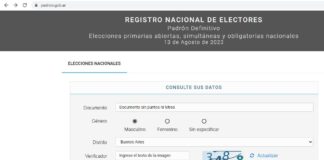 Consultá el padrón electoral de las elecciones PASO 2023