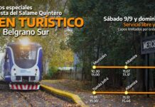 El tren Belgrano Sur pone servicios gratuitos por la Fiesta del Salame
