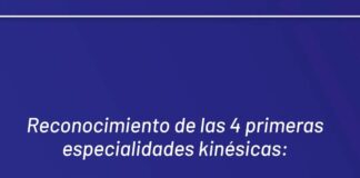 Cuales son las nuevas especialidades kinésicas que reconoce el ministerio de salud de la nación