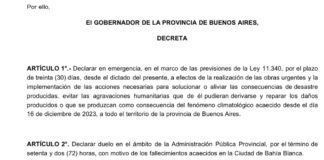 La Provincia intensifica su despliegue para dar respuesta a los damnificados por el temporal en Bahía Blanca