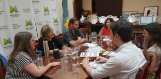 San Martín recibió funcionarios del Ministerio de Infraestructura y servicios públicos provincial