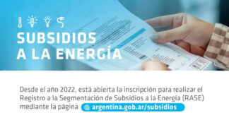 Como inscribirse en el RASE y mantener los subsidios a la energía