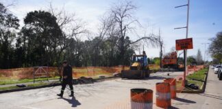 Obra pluvial atraviesa la Avenida 40