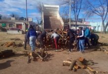 El municipio asistió con más de 500.000 kilos de leña