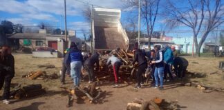 El municipio asistió con más de 500.000 kilos de leña