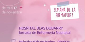 Jornadas de capacitación y talleres por la semana de la Prematurez