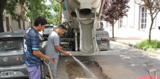Realizan bacheo integral sobre calle 25
