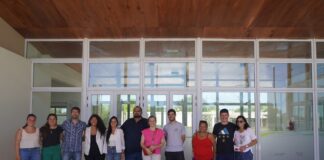Ustarroz y Barrios recorrieron el Centro Comunitario Deportivo Municipal Néstor Kirchner