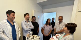 Intendente visitó a Melina, la primera mercedina del año