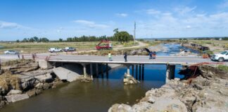 Luego de la emergencia, el Ministerio de Infraestructura bonaerense comenzó con la reconstrucción de la ciudad de Bahía Blanca