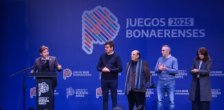 Ustarroz en la presentación de los Juegos Bonaerenses 2025