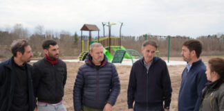 Katopodis junto a Ustarroz recorrieron obras que ComiLu desarrolla en Luján y Mercedes