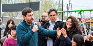 Ustarroz y Barrios inauguraron las reformas en la cancha histórica del barrio San Martín