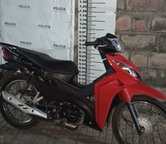 Recuperan en San Pedro una moto robada en Mercedes