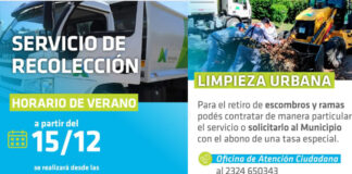 Horario de verano: para la recolección de residuos y limpieza urbana