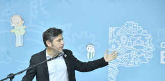 Kicillof: “Reactivamos las obras paralizadas por el Gobierno nacional para llevar mejor educación pública a los pibes y pibas”