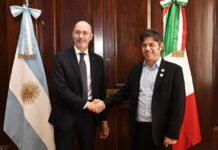 Axel Kicillof se reunió con el embajador de Italia