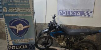En operativo de control en Chivilcoy recuperan moto robada en Mercedes