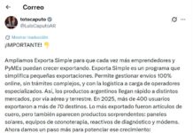 Amplían el Programa Exportar Simple para PyMEs: Caputo anunció detalles