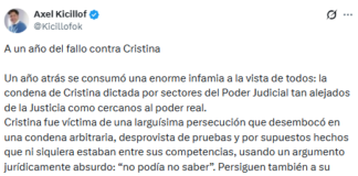 Kicillof: “CFK es inocente y continúa injustamente detenida”