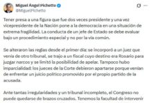 Miguel Pichetto pidió que el Congreso declare nula la condena a CFK
