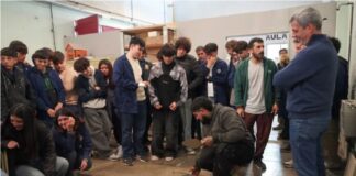 Alumnos de la escuela Industrial fabricarán baldosones para la vereda de la Escuela Normal