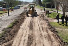 Inician la obra de pavimentación de Avenida San Martin