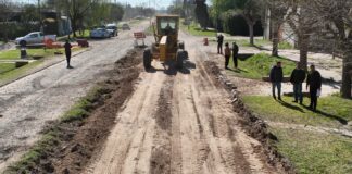 Inician la obra de pavimentación de Avenida San Martin